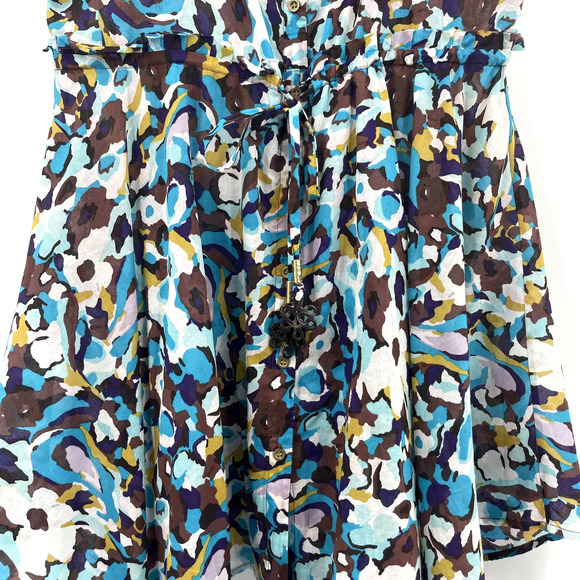 Diane von Furstenberg Marina Dress Size Small Swim Cover Up Tunic Blue White - Picture 5 of 16